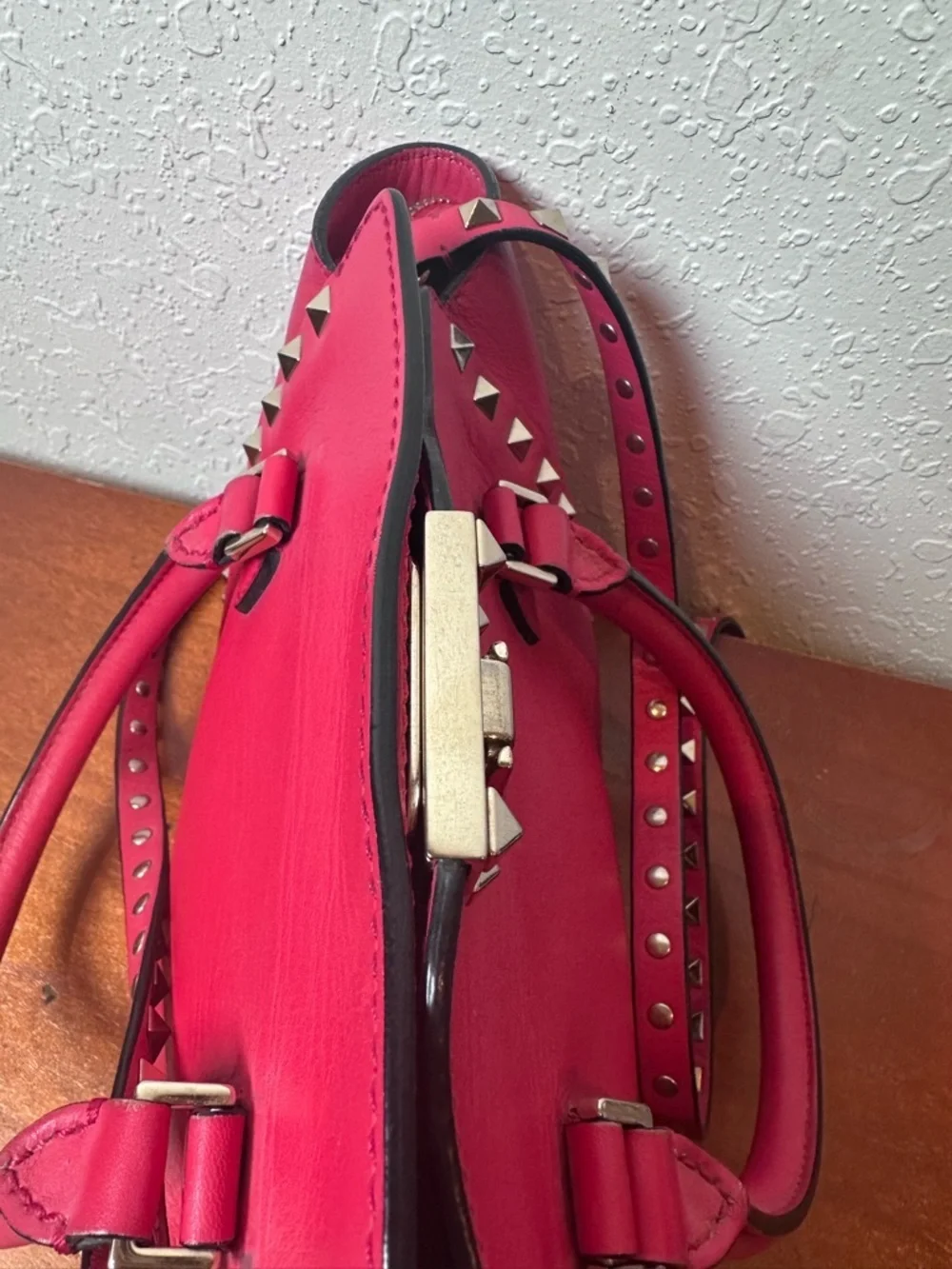 Valentino Garavani Rockstud Crossbody / Tote Bag - Hot Pink